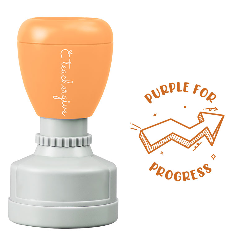 Purple For Progress Teacher Stamp