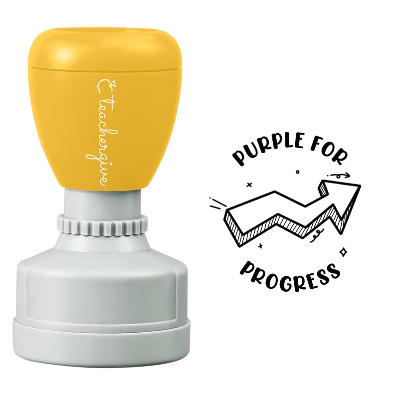 Purple For Progress Teacher Stamp