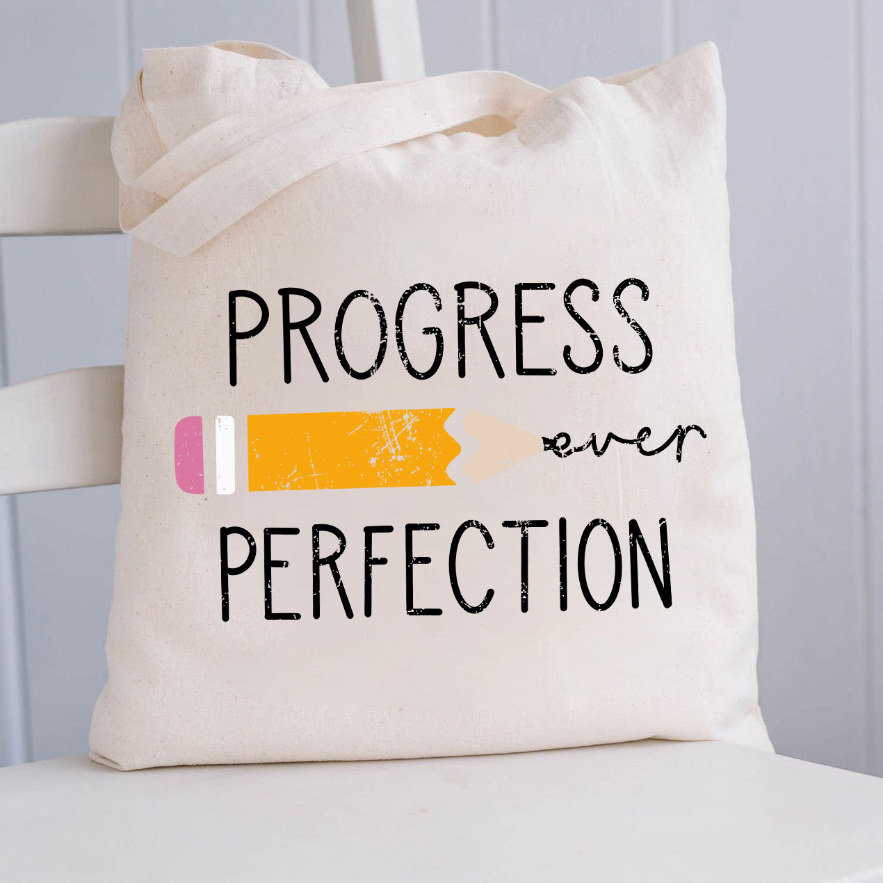 Progress Perfection Teacher Tote Bag