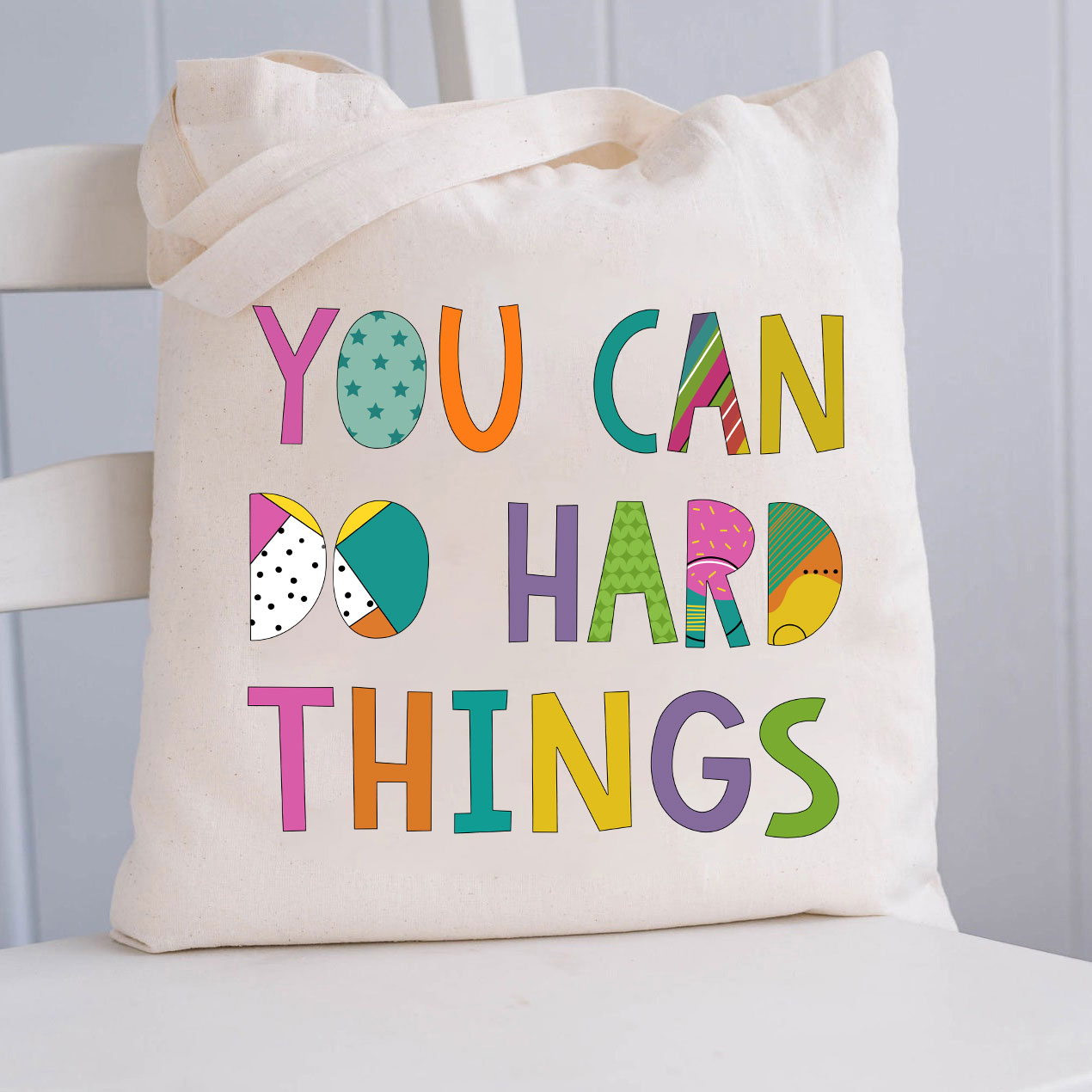 You Can Do Hard Things Kinds Of Patterns Tote Bag