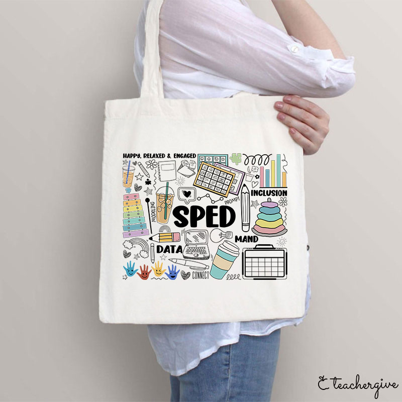 Happy Relaxed And Engaged Teacher Tote Bag