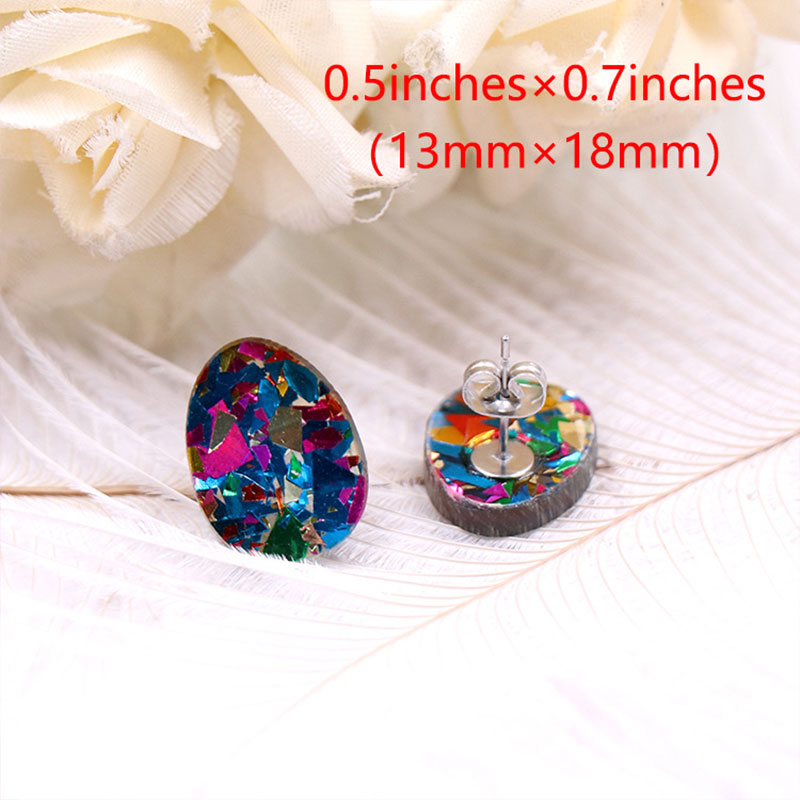 Colorful Easter Bunny Teacher Acrylic Earrings