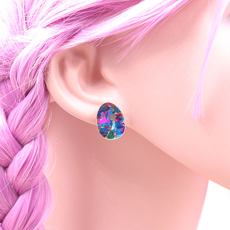 Colorful Easter Bunny Teacher Acrylic Earrings