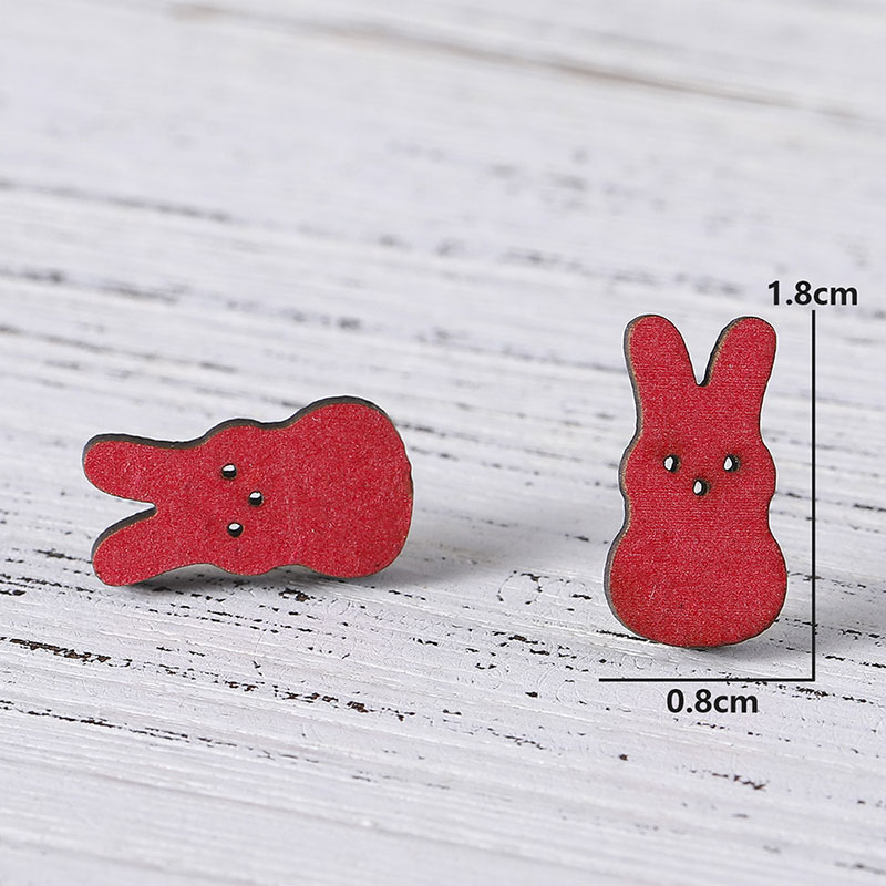 Cute Little Bunny Teacher Wooden Earrings