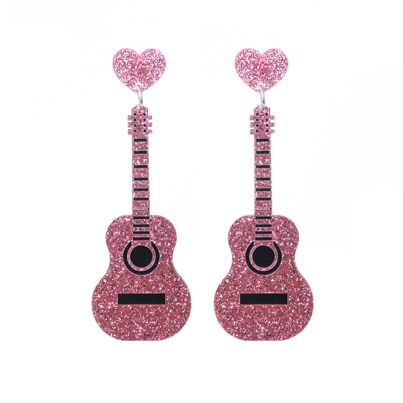 Cute  Guitar  Acrylic  Earrings