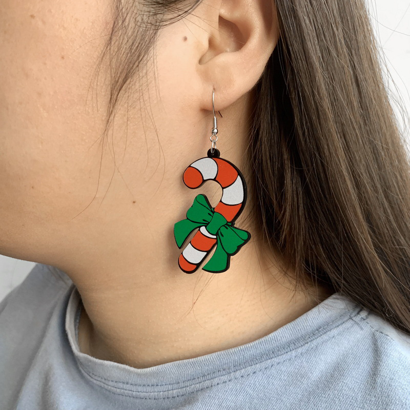 Candy Cane Acrylic  Earrings