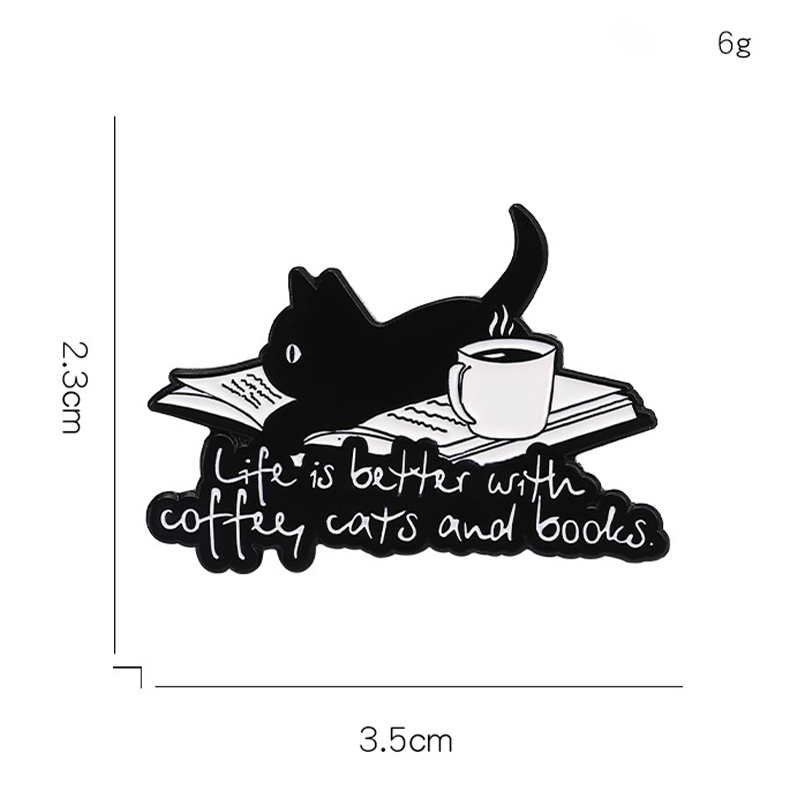 Life Is Better With Coffee Cats And Books Pin