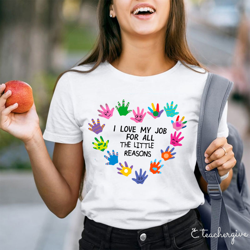 I Love My Job For All The Little Reasons Teacher T-Shirt