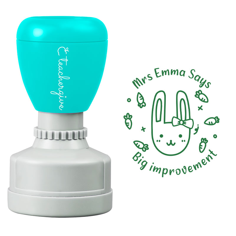 Personalized Big Improvement Teacher Stamp