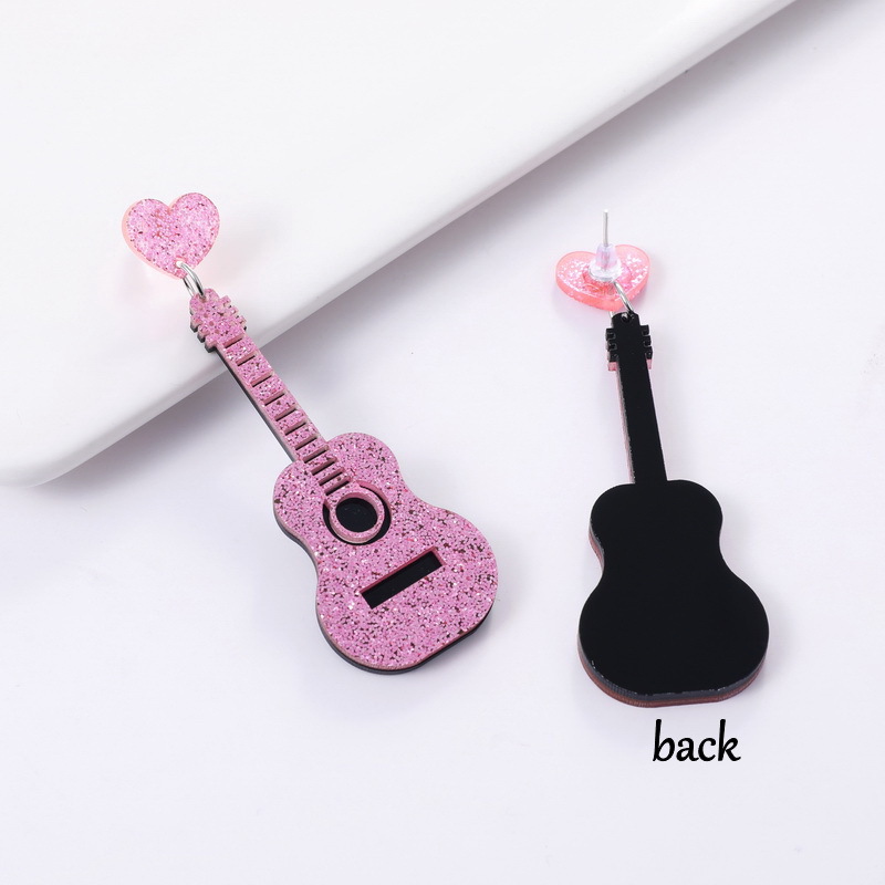 Cute  Guitar  Acrylic  Earrings