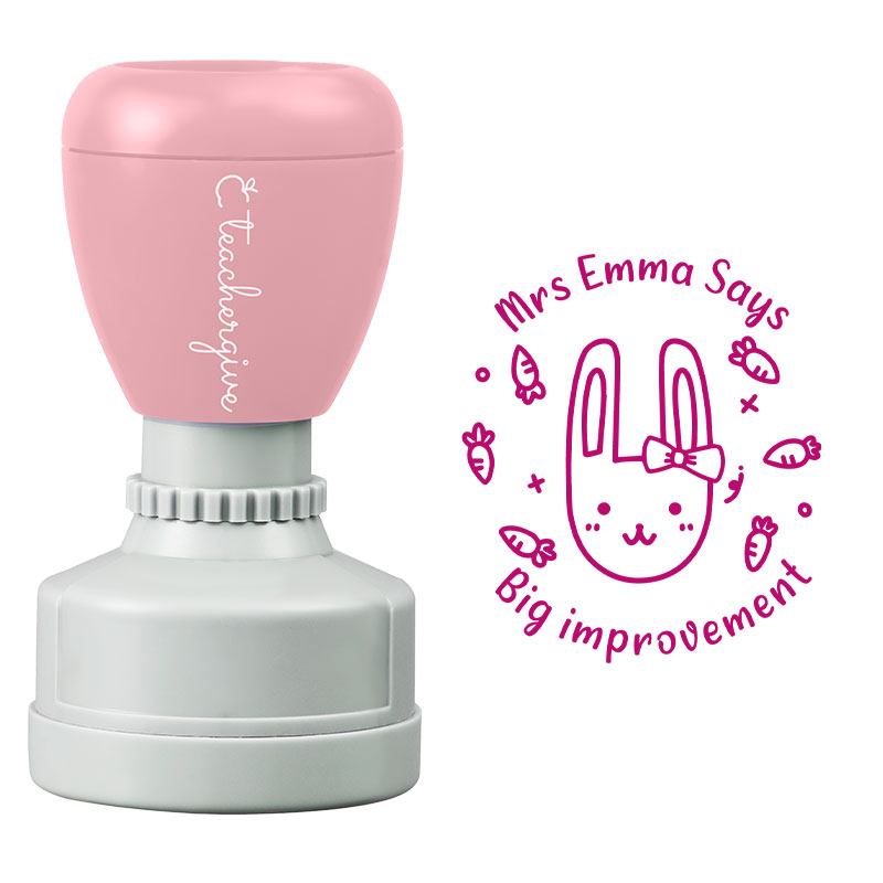 Personalized Big Improvement Teacher Stamp