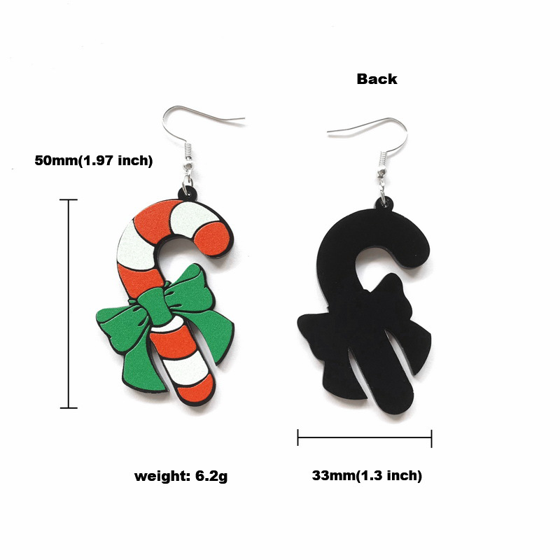 Candy Cane Acrylic  Earrings