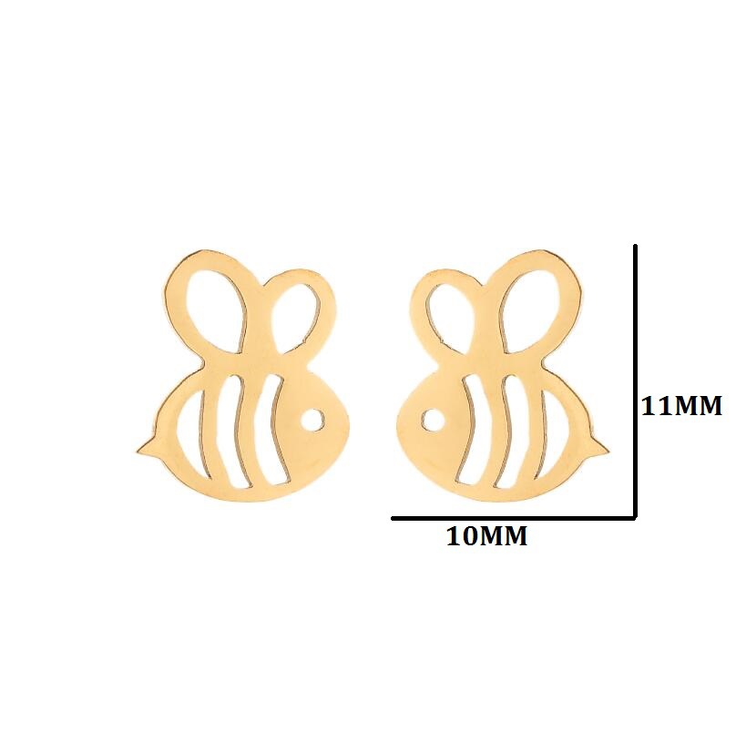 Lovely Bee Metal Earrings