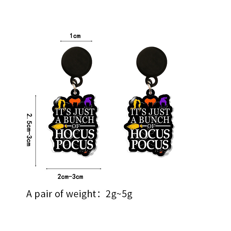 It's Just A Bunch Of Hocus Pocus Acrylic Earrings