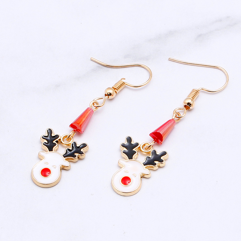 Christmas Deer Metal Earrings