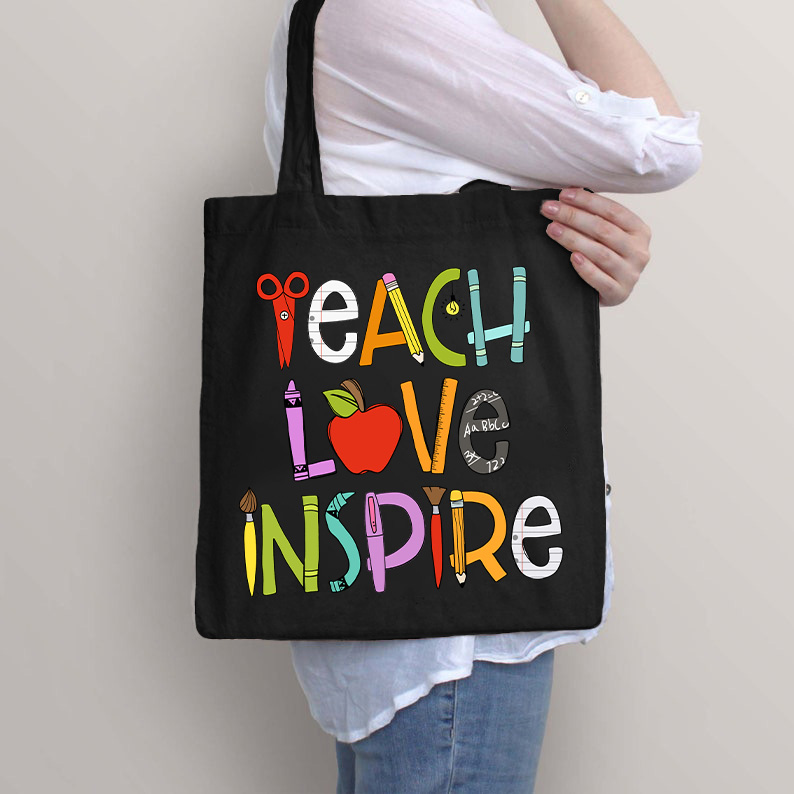 Teach Love Inspire Teacher Tote Bag