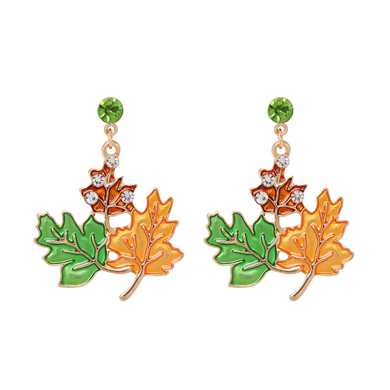 Exquisite Autumn Maple Leaves Metal Earrings