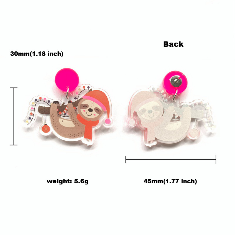 Sloth Wants To Play With You Acrylic Earrings