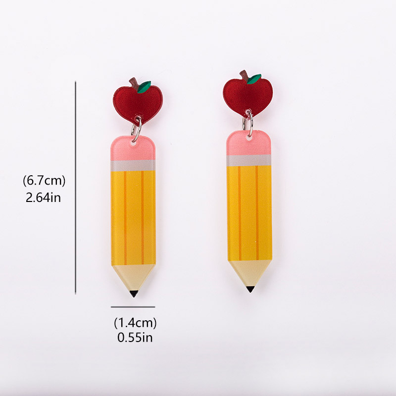 Apple Pencil Acrylic Earrings