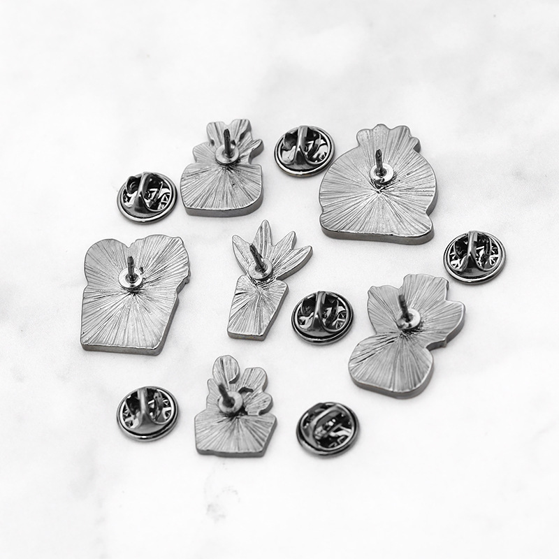 Cute Cactus Flowers Pin Set