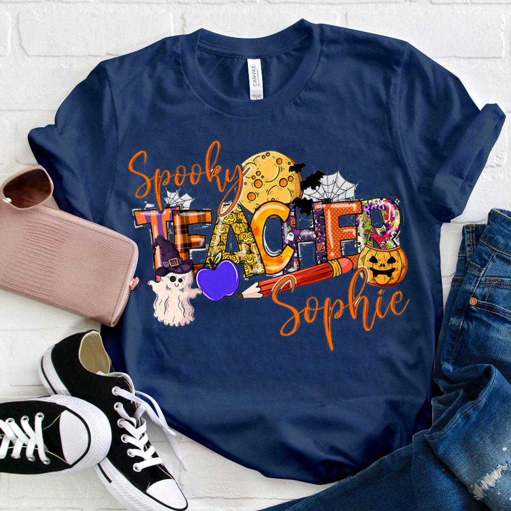 Personalized Spooky Teacher T-Shirt