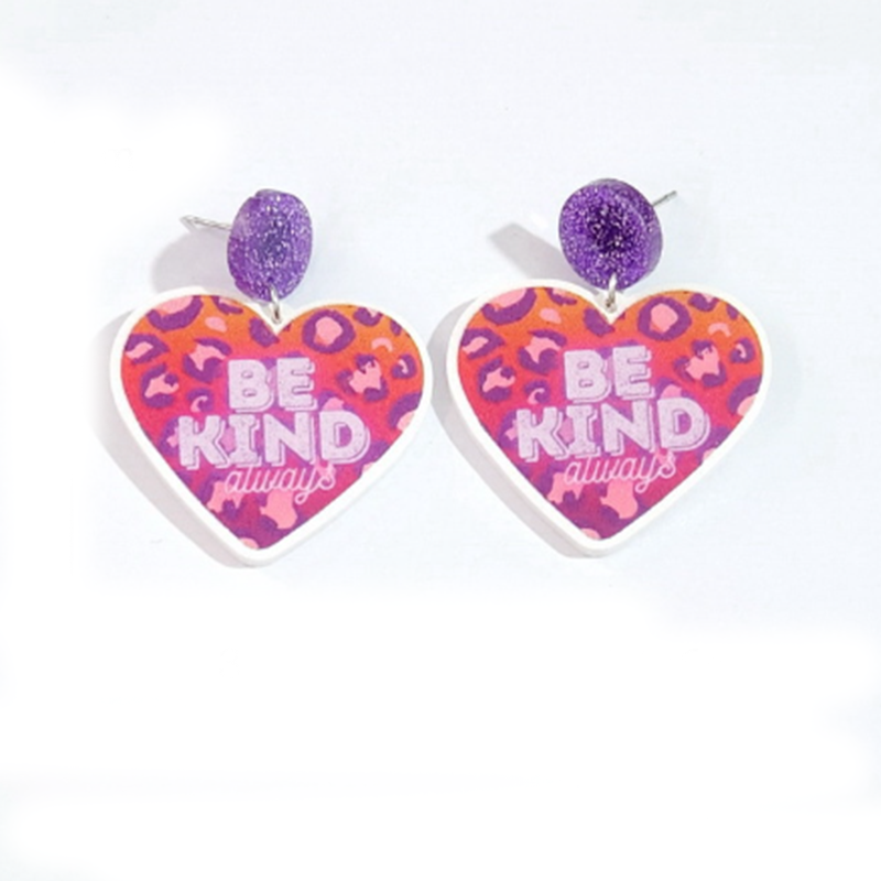 Be Kind  Acrylic Earrings