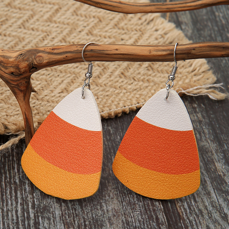 Halloween Rice Ball Leather Earrings
