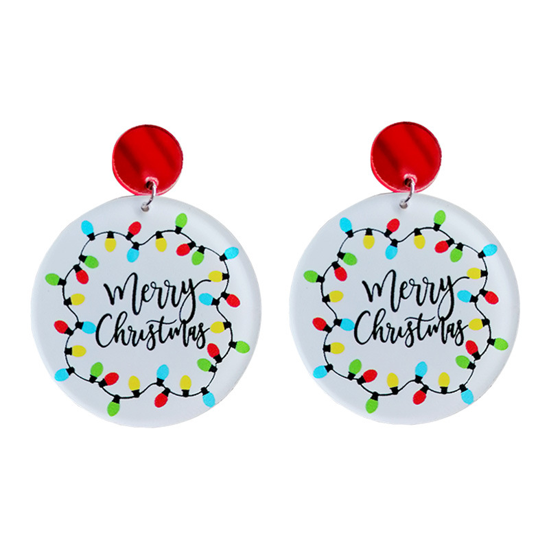Merry Christmas Acrylic Earrings