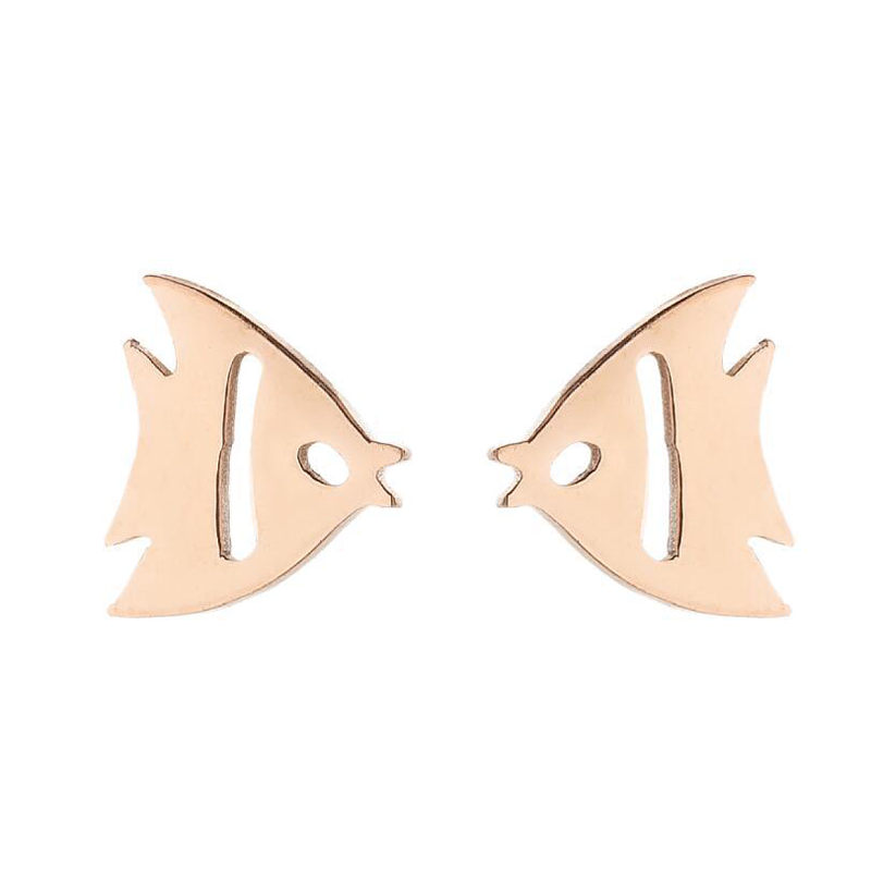 Cute Little Fish Metal Earrings