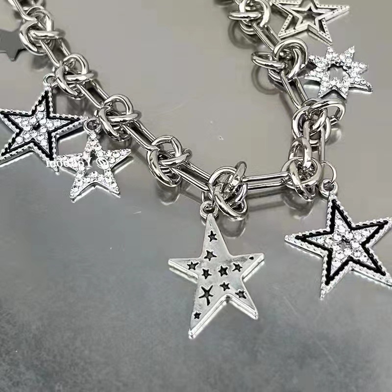 Vintage Personalized Hollow Pentagram Necklace