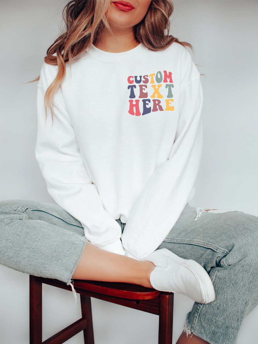 Custom Retro Double Font & Back Sweatshirt