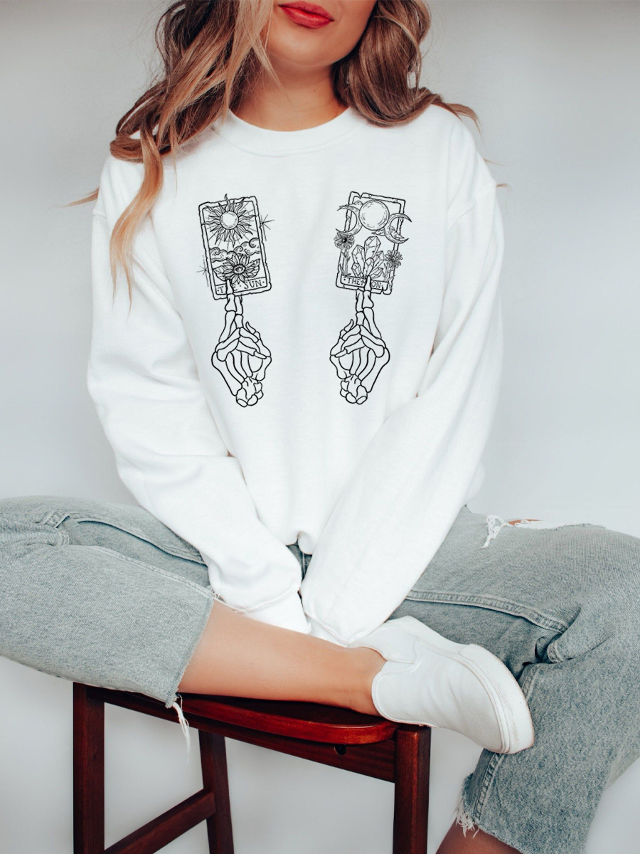 Skull And Tarot Sweatshirt