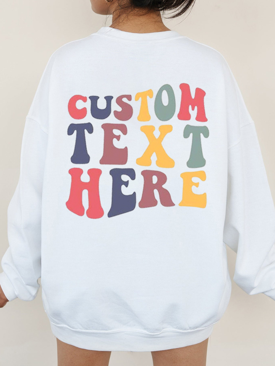 Custom Retro Double Font & Back Sweatshirt