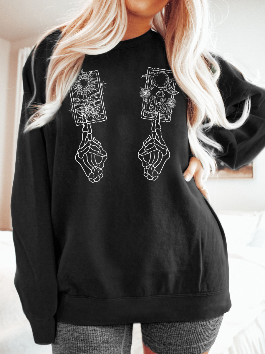 Skull And Tarot Sweatshirt