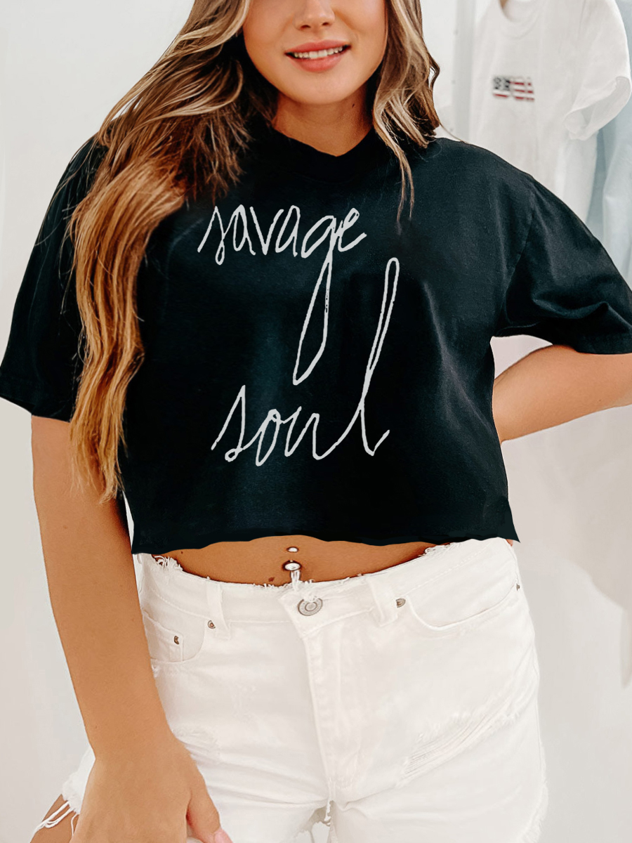 Enjoy The Little Things Crop Tee