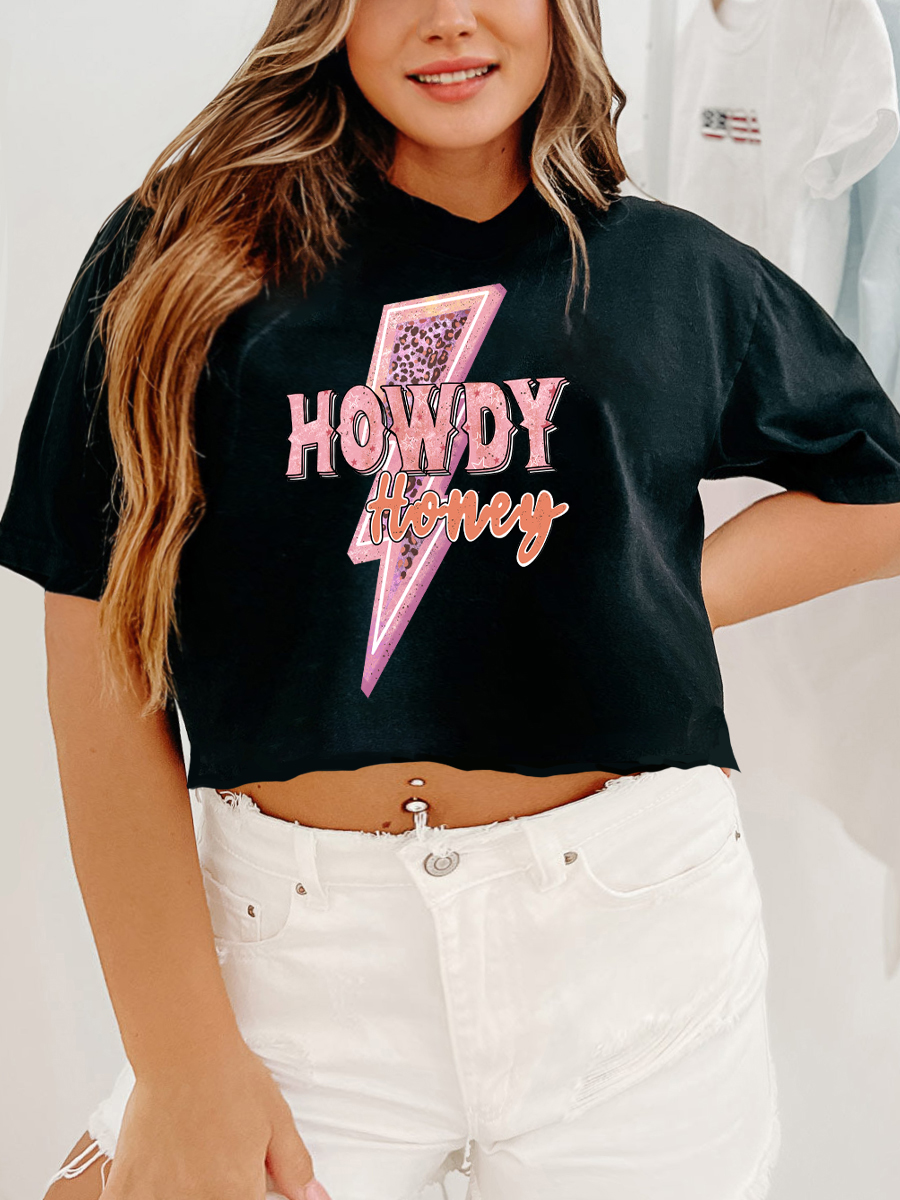 Howdy Honey Crop Tee