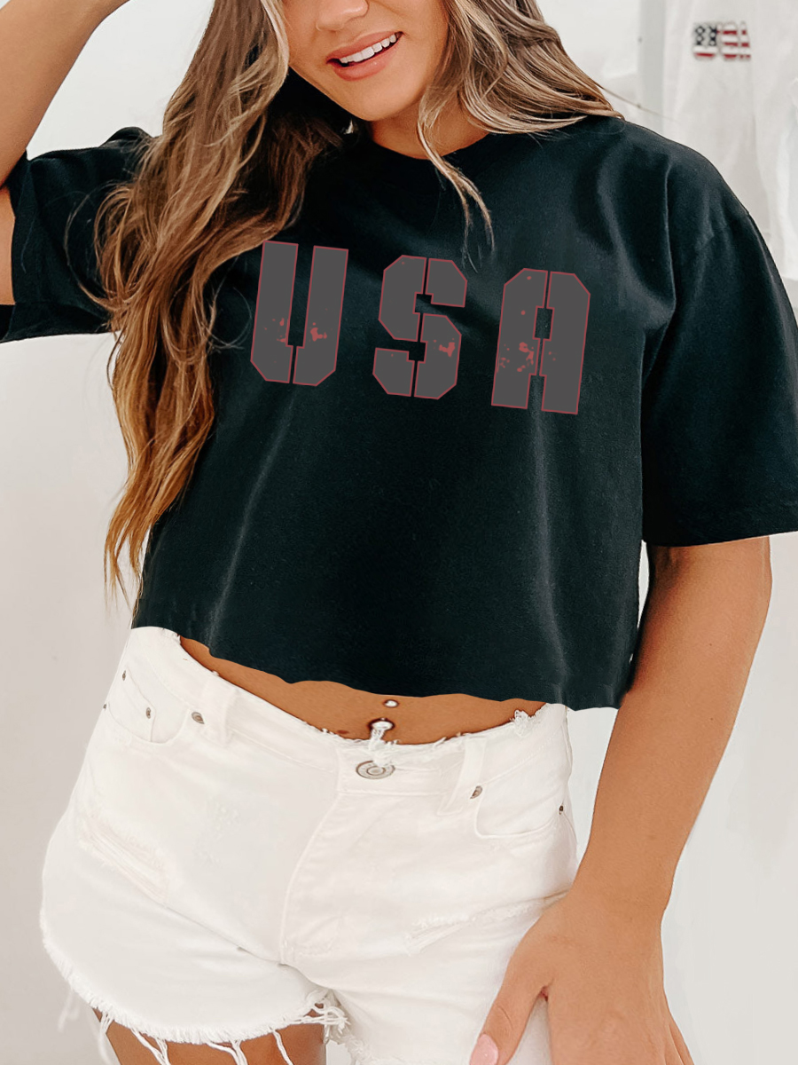 Original Usa Crop Tee