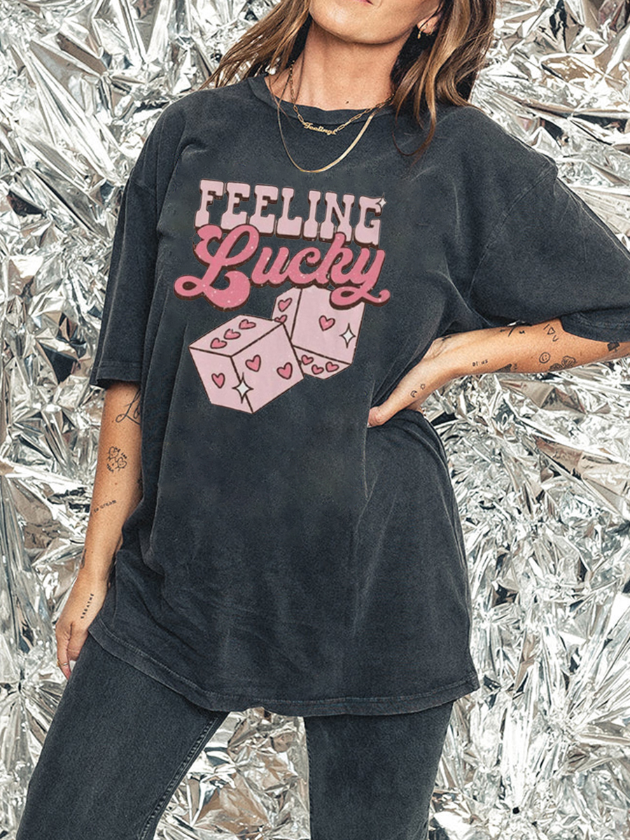 Feeling Lucky Side Slit Tee