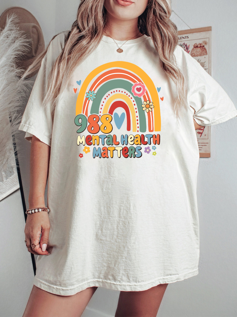 Groovy 988 Mental Health Awareness Shirt