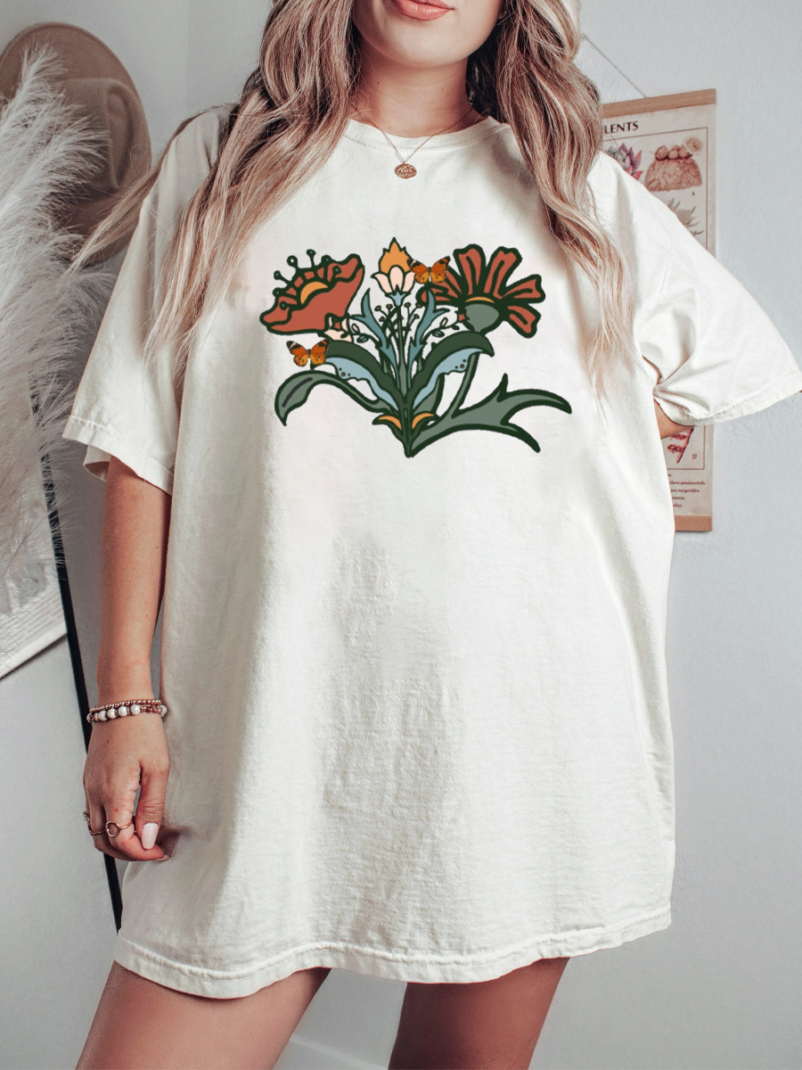 Art Nouveau Vintage Flower Shirt