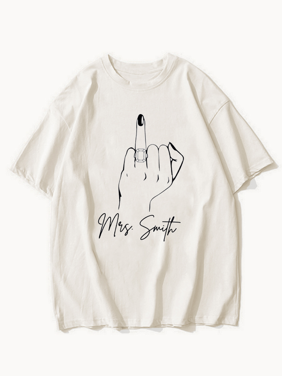 Custom Bride Mrs. Last Name Shirt