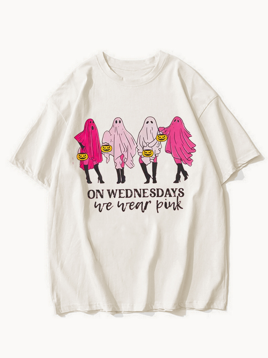 Halloween On Wednesday We Wear Pink T-Shirt