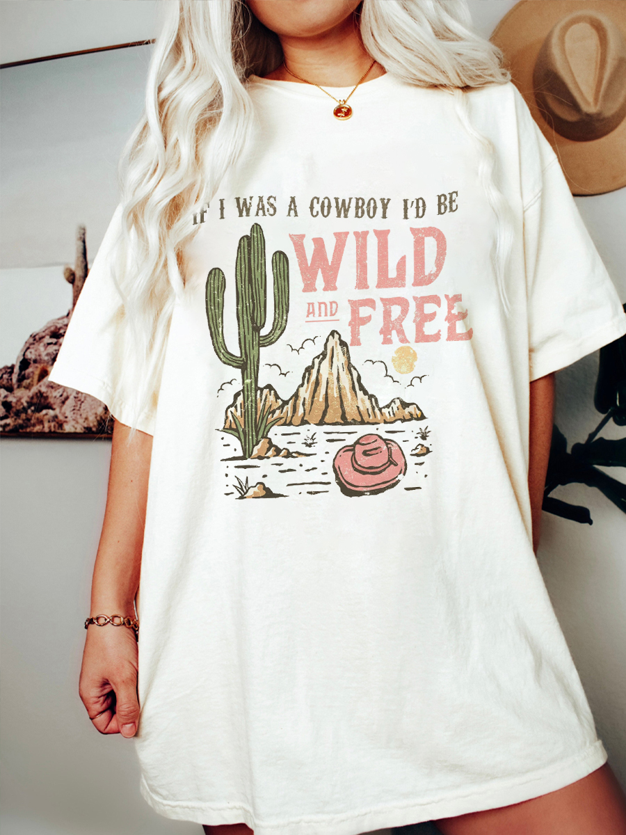 Oversized Wild And Free Tee