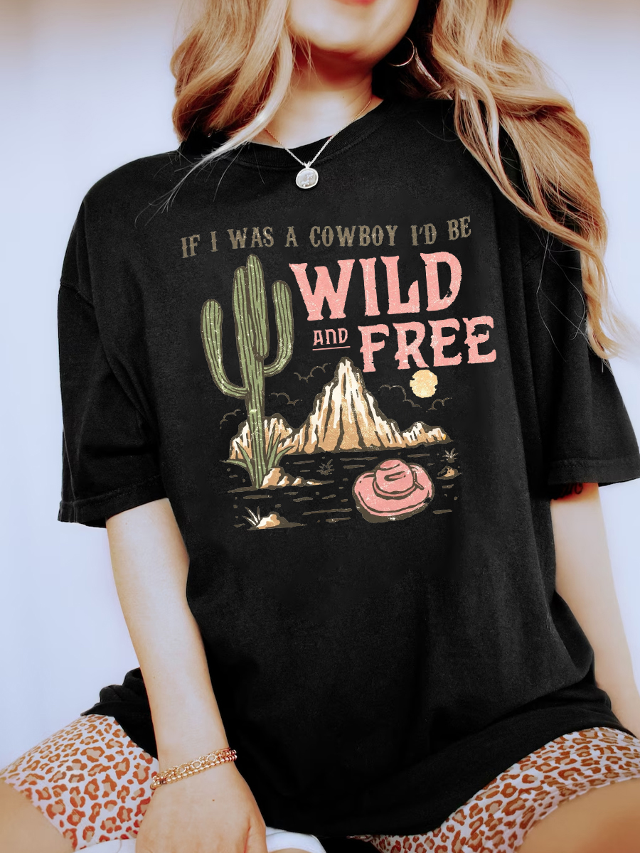 Oversized Wild And Free Tee