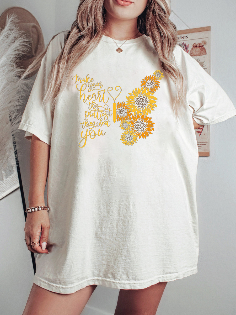 Sunflower Butterfly Tee