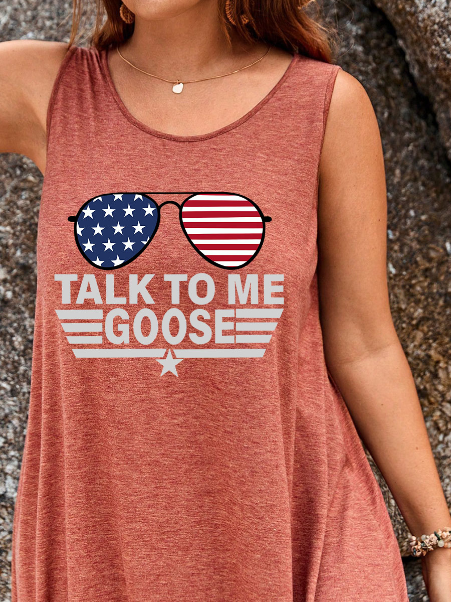 Talk To Me Goose Split Thigh Tank Dress