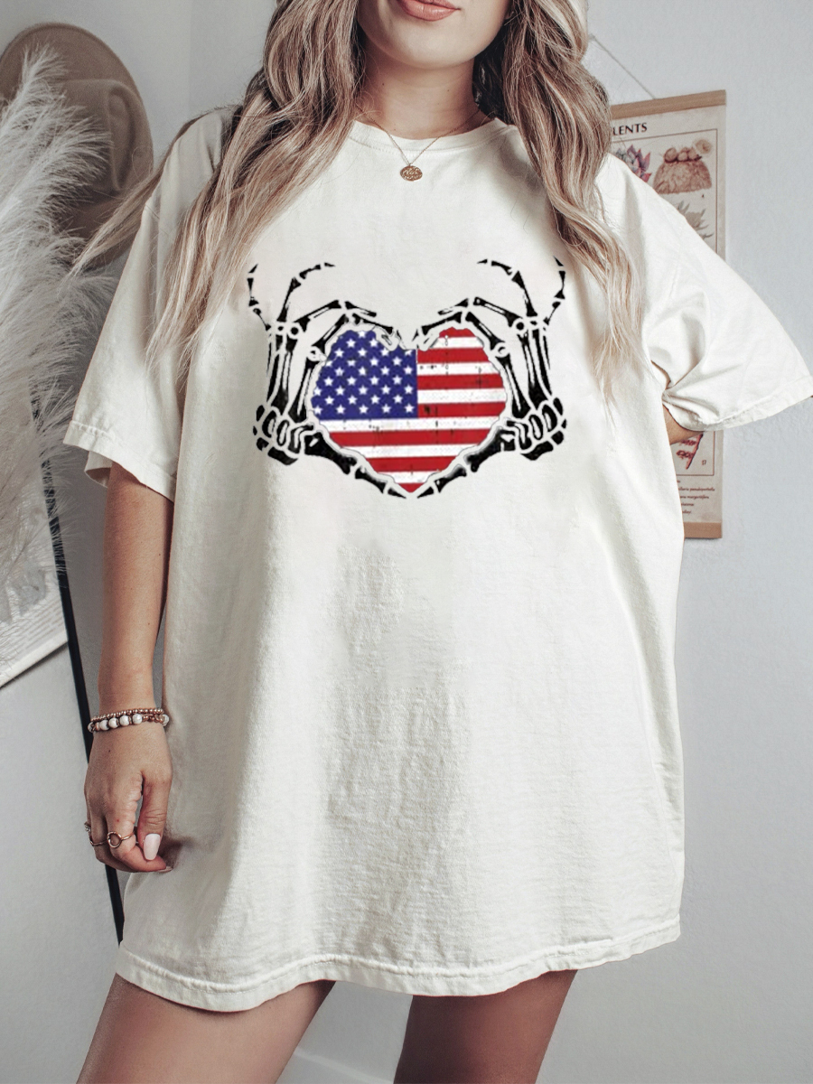 American Flag Heart T-Shirt