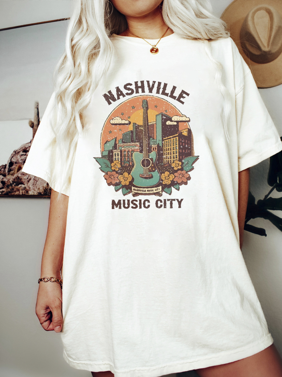 Nashville Music City Graphic Tee