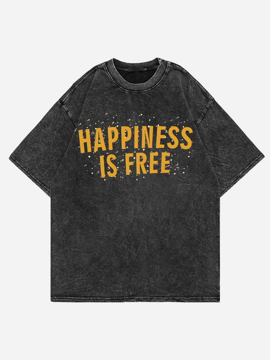 Happiness Is Free Side Slit Tee