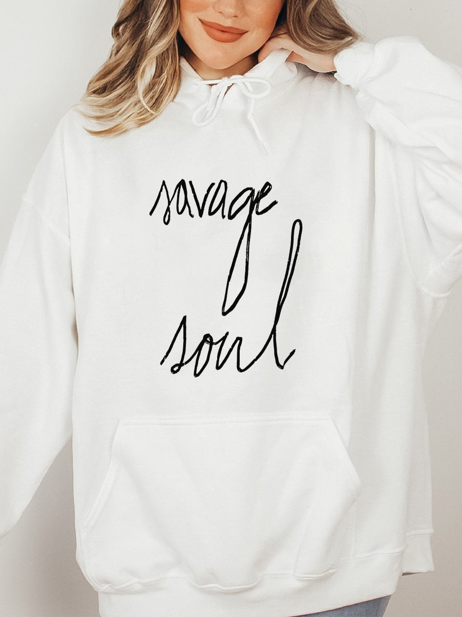 White savage online hoodie